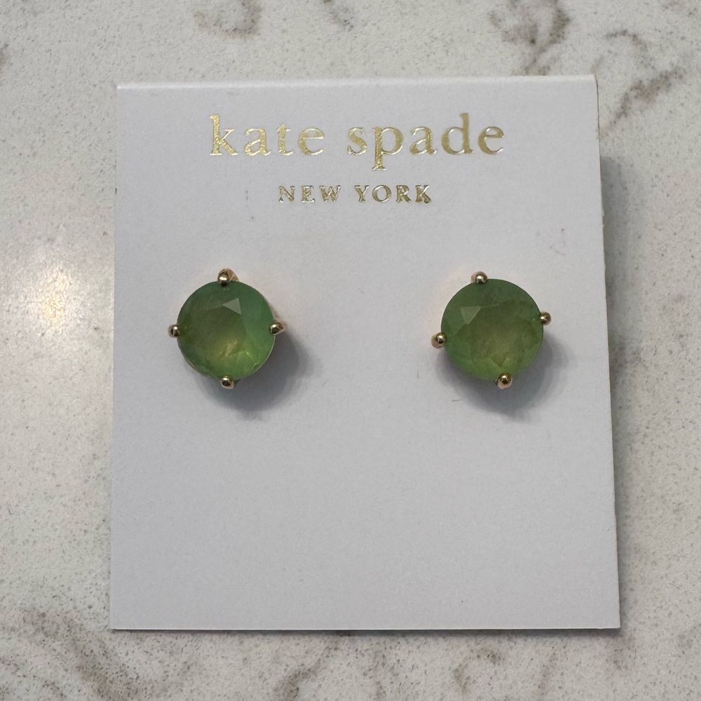 Kate Spade stud earrings - light green